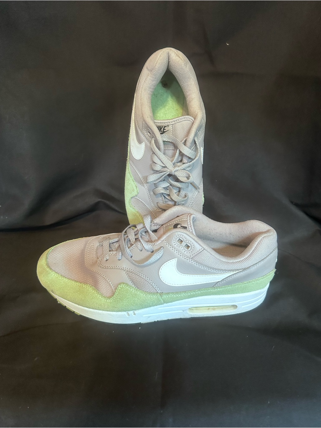 S-1101 Nike Men’s Air Max Low-Top Sneakers In Light Gray And Green Sz 10